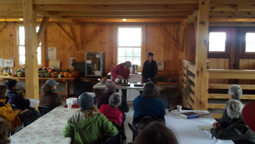 Lactic cheese making demo with Caitlin Hunter and Jamien Shields