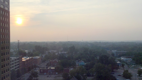 dawn over eastern Raleigh and the Piedmont