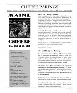 Cheese Parings Newsletter